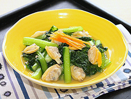 小松菜とあさりの煮びたし